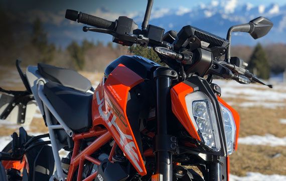 KTM 390 Duke motorcycle rental A2 License